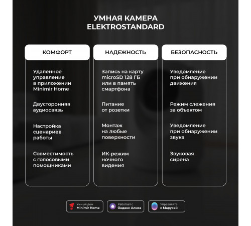 Умная видеокамера белая IP20 76500/00