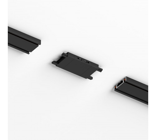 Четырёхсторонний соединитель для накладного шинопровода Flat Magnetic (чёрный) 85003/00