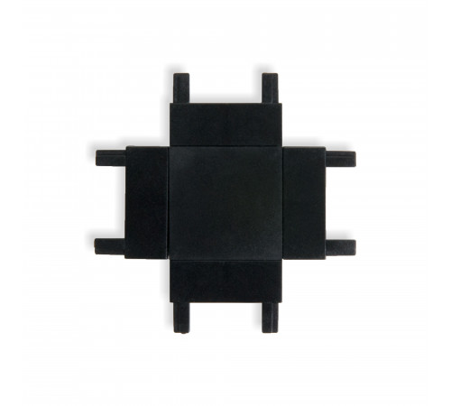 Четырёхсторонний соединитель для накладного шинопровода Flat Magnetic (чёрный) 85003/00