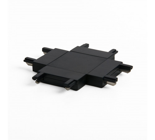 Четырёхсторонний соединитель для накладного шинопровода Flat Magnetic (чёрный) 85003/00