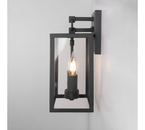 Уличный настенный светильник Elektrostandard Candle 35150/D темно-серый