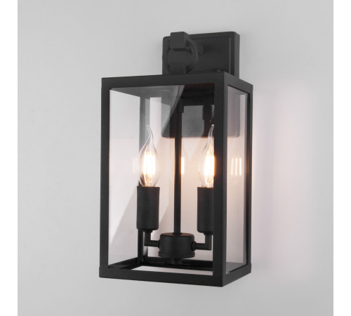 Уличный настенный светильник Elektrostandard Candle 35150/D черный