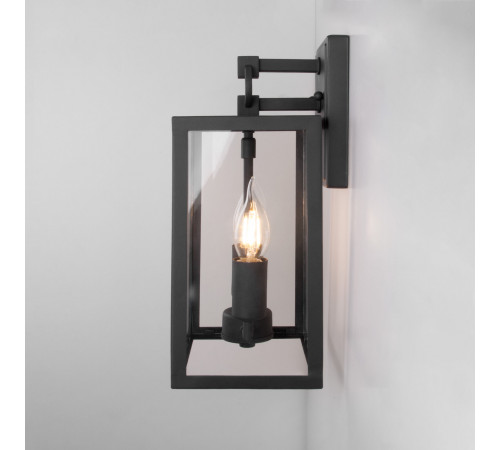 Уличный настенный светильник Elektrostandard Candle 35150/D черный