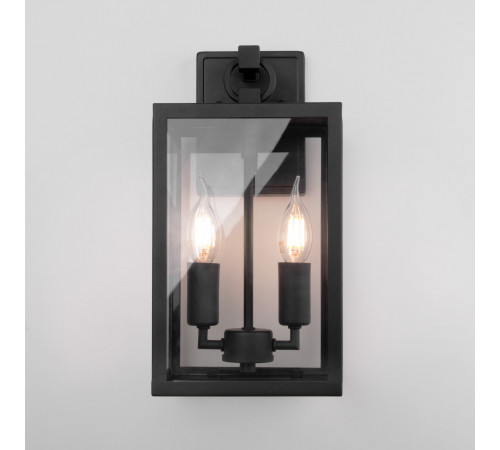 Уличный настенный светильник Elektrostandard Candle 35150/D черный
